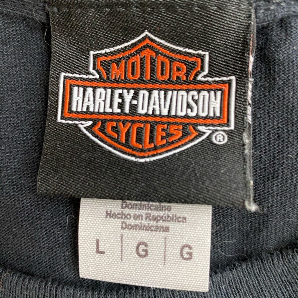 Harley-Davidson Edmonton Alberta Canada Black Blue Purple Graphic T-Shirt L - Picture 3 of 13